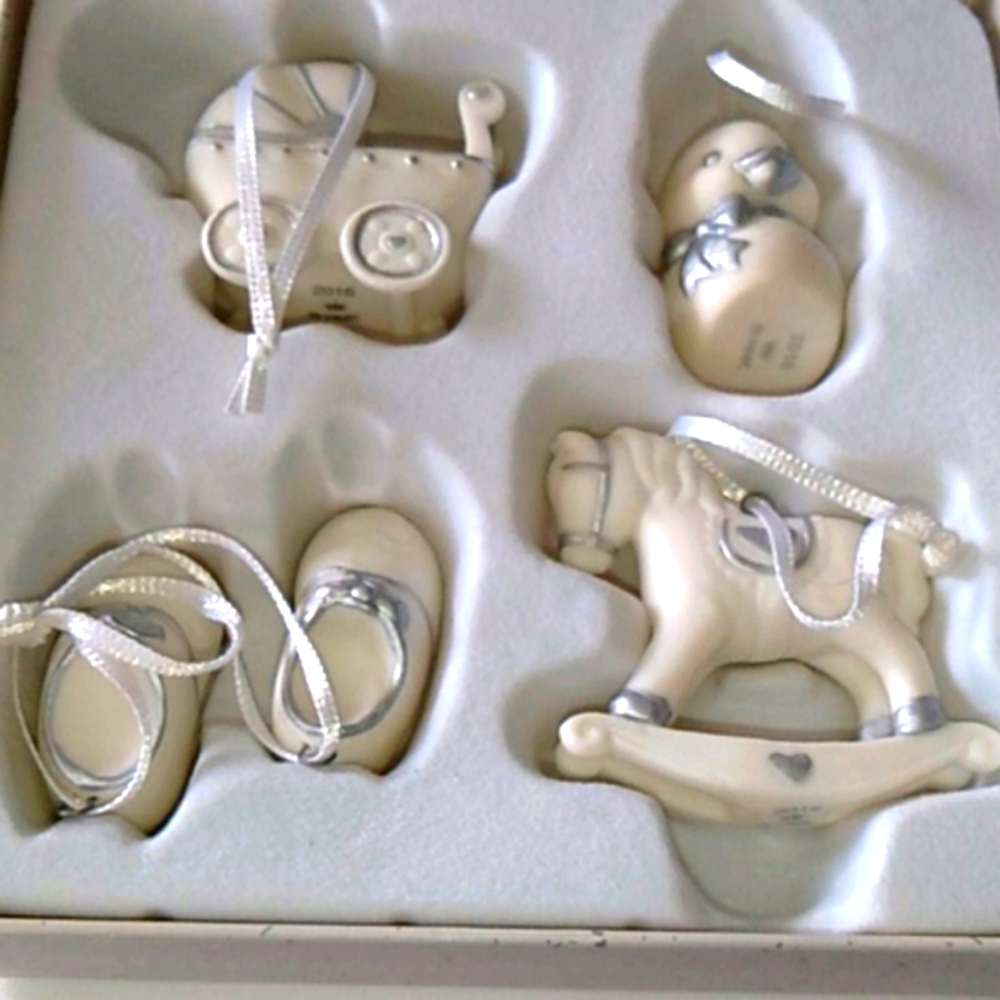 Vintage Hallmark 2016 Keepsake Baby Ornament Set